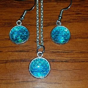 Beautiful blue scales set mermaid/dragon/fish